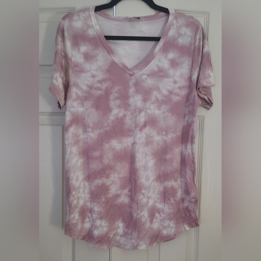 Dreamy Pink and White Short Sleeve Tee